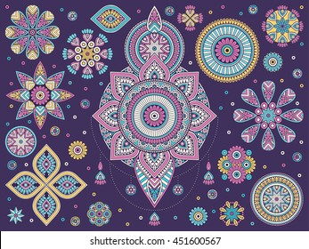 Mandala, Vector Mandala, floral mandala, flower mandala, oriental mandala, coloring mandala. Oriental pattern, vector illustration. Islam, Arabic, Indian, turkish, pakistan, chinese, ottoman motifs