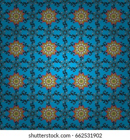 Mandala vector floral flower oriental coloring book page outline template carpet. Seamless pattern with flowers. Colorful background.