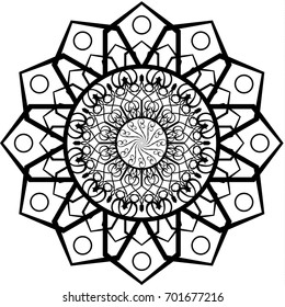Mandala, Vector Mandala, floral mandala, flower , oriental mandala, coloring, book page, template