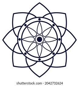 Mandala vector flower. Vintage decorative elements. Oriental pattern, vector illustration. Islam, Arabic, Indian, moroccan,spain, turkish, pakistan, chinese, mystic.