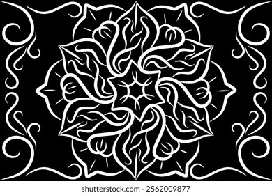 Mandala vector flower. Vintage decorative elements. Oriental pattern, vector illustration. Islam, Arabic, Indian, moroccan,spain, turkish, pakistan, chinese, mystic.