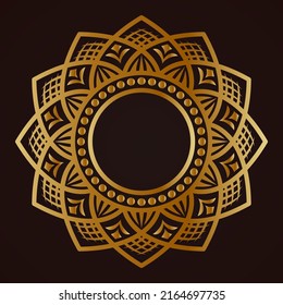 mandala vector golden round decoration