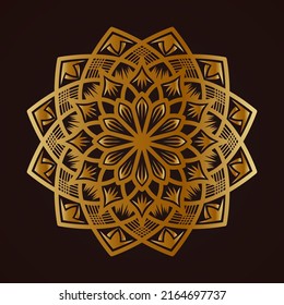 mandala vector golden round decoration