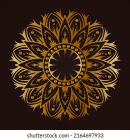 mandala vector golden round decoration