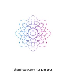 mandala vector with gradient color