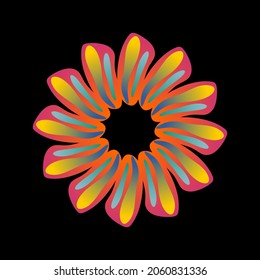 Mandala. Vector gradient ornament for decorative plate. Home decor, interior design. Frame.
