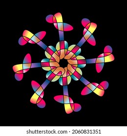 Mandala. Vector gradient ornament for decorative plate. Home decor, interior design. Frame.