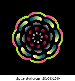 Mandala. Vector gradient ornament for decorative plate. Home decor, interior design. Frame.