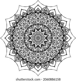 Mandala vector graphics lines ornament  