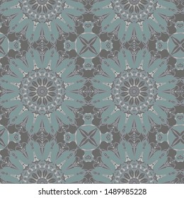 Mandala. Vector graphics. Round hand-drawn ornament. Geometric ornament .
Stylish print. Symbol, emblem, element.
Seamless pattern.