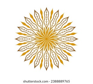 mandala vector icon logo design. Geometric mandala pattern