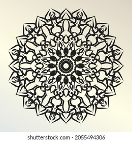 Mandala Vector Illustration In Black And White Design