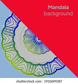Mandala. Ilustración vectorial. Tarjeta para cualquier otro tipo de diseño, cumpleaños, otras vacaciones, caleidoscopio, medallón, yoga, india, folk, árabe.