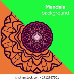 Mandala. Vector illustration. Card for any other of design, birthday, other holiday, kaleidoscope, medallion, yoga, india, folk, arabic.