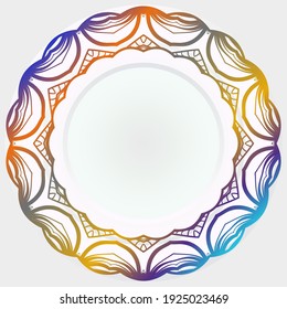 Mandala. Vector illustration. Card for any other of design, birthday, other holiday, kaleidoscope, medallion, yoga, india, folk, arabic.