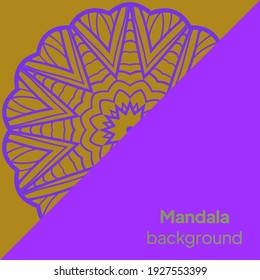 Mandala. Vector illustration. Card for any other of design, birthday, other holiday, kaleidoscope, medallion, yoga, india, folk, arabic.