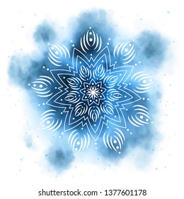 Mandala vector illustration. Circle ethnic decorative ornament.