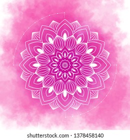 Mandala vector illustration. Circle ethnic decorative ornament.