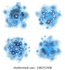 Mandala vector illustration. Circle ethnic decorative ornament.