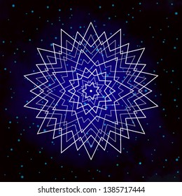 Mandala vector illustration. Circle ethnic decorative ornament.