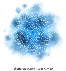 Mandala vector illustration. Circle ethnic decorative ornament.