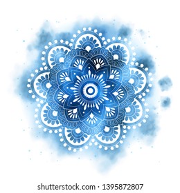 Mandala vector illustration. Circle ethnic decorative ornament.