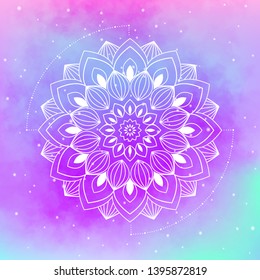 Mandala vector illustration. Circle ethnic decorative ornament.
