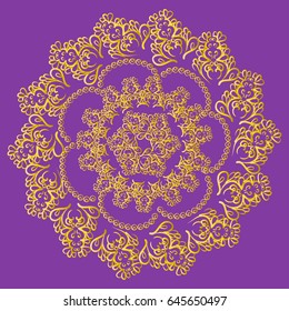 Mandala vector illustration. 
Circular ornament