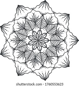 Mandala vector illustration. Coloring page design