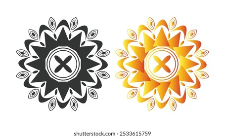 Mandala vector illustration diwali art design on white background. Outline Mandala for Coloring Book Page. Mandala Coloring book line art vector illustration. Vector abstract mandala pattern.