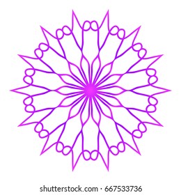 Mandala. Vector illustration. Ethnic Circle Ornament. Purple color. for coloring book, greeting card, invitation, tattoo.
