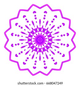 Mandala. Vector illustration. Ethnic Circle Ornament. Purple color. for coloring book, greeting card, invitation, tattoo.