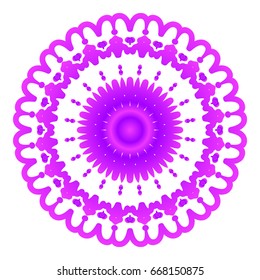 Mandala. Vector illustration. Ethnic Circle Ornament. Purple color. for coloring book, greeting card, invitation, tattoo.