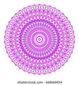 Mandala. Vector illustration. Ethnic Circle Ornament. Purple color. for coloring book, greeting card, invitation, tattoo.