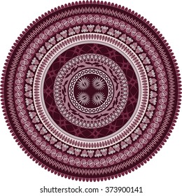 Mandala. Vector illustration with ethnic decorative elements. Hand drawn background. Islam, Arabic, Indianmotifs. 