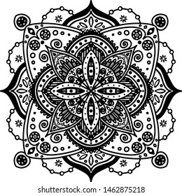 mandala vector illustration. Hand drawn illustration