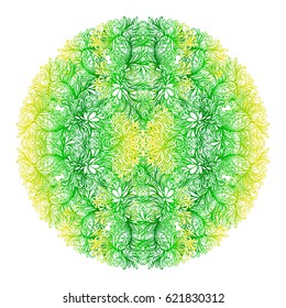 mandala, vector illustration isolated. Decoration, tattoo, print, t-shirt, textile, 
tattoo, symbol, sacred, spirit, energy, ethnic, talisman, tribal, beauty, India, meditation, sunny, grass, grass.