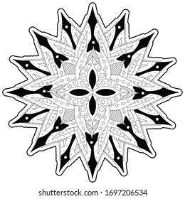 Mandala vector illustration isolated on a white background.