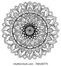 Mandala vector illustration isolated on white background