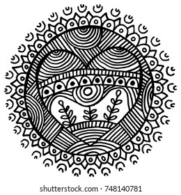 Mandala vector illustration isolated on white background