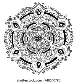 Mandala vector illustration isolated on white background