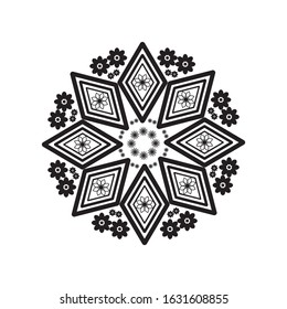 Mandala vector illustration on isolated background for wallpaper, wrapping and textile. 