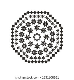Mandala vector illustration on isolated background for wallpaper, wrapping and textile. 