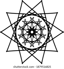 Mandala vector illustration on transparent background
