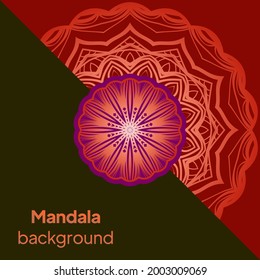 mandala. Ilustración vectorial. Ornamenta elegante tarjeta de invitación de boda , invitación.
