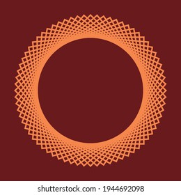 Mandala vector illustration in red color