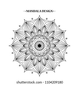 Mandala vector  illustration.Mandala design. Arabic and Indian motifs.