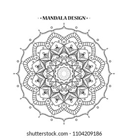 Mandala vector  illustration.Mandala design. Arabic and Indian motifs.