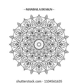 Mandala vector  illustration.Mandala design. Arabic and Indian motifs.