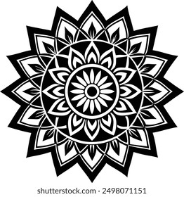 Mandala Vector Illustrator Design - Printable Graphics Design File